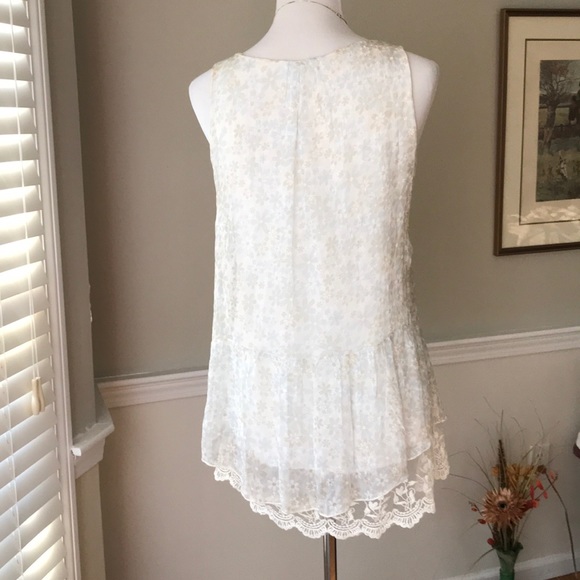 Sheer Silk and Lace Tank Top - Picture 4 of 8